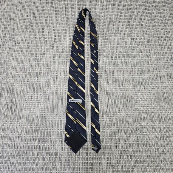 Wilke-Rodriguez Neck Tie 100% Imported Silk Mens Black Gold Formal Wedding Prom - Picture 4 of 12